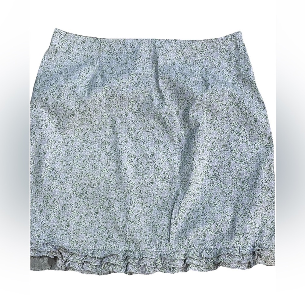 American Eagle ladies Y2K cotton stretch size 14 lavender‎ floral mini skirt